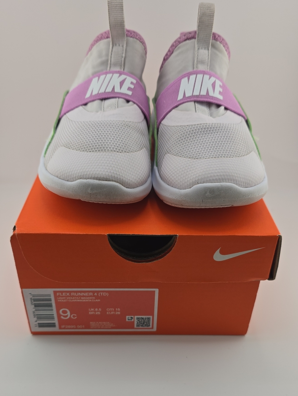 Nike Flex Runner 4GS Light Violet/LT Magenta Size 9C - Picture 3 of 14